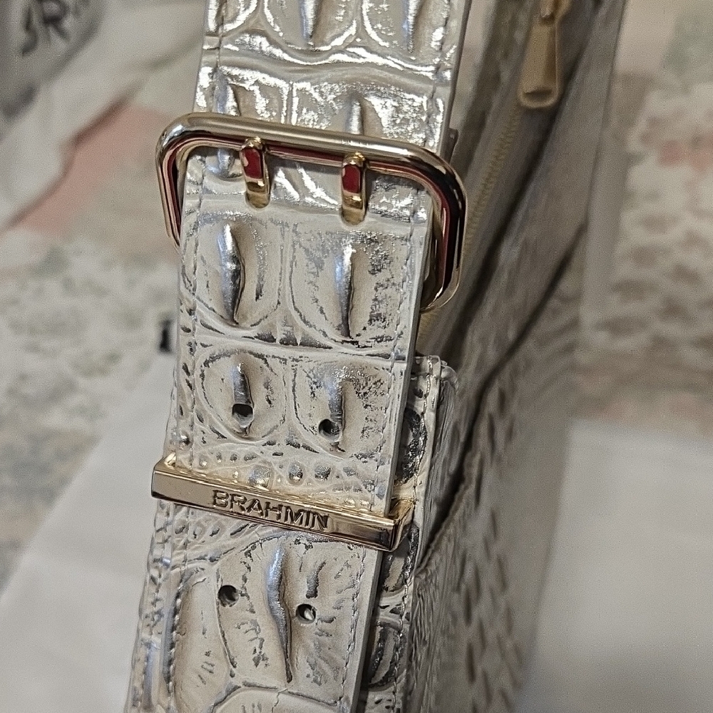 Brahmin Abbott Shoulder Bag In Ivory Dream Melbourne. NWT - Picture 10 of 16